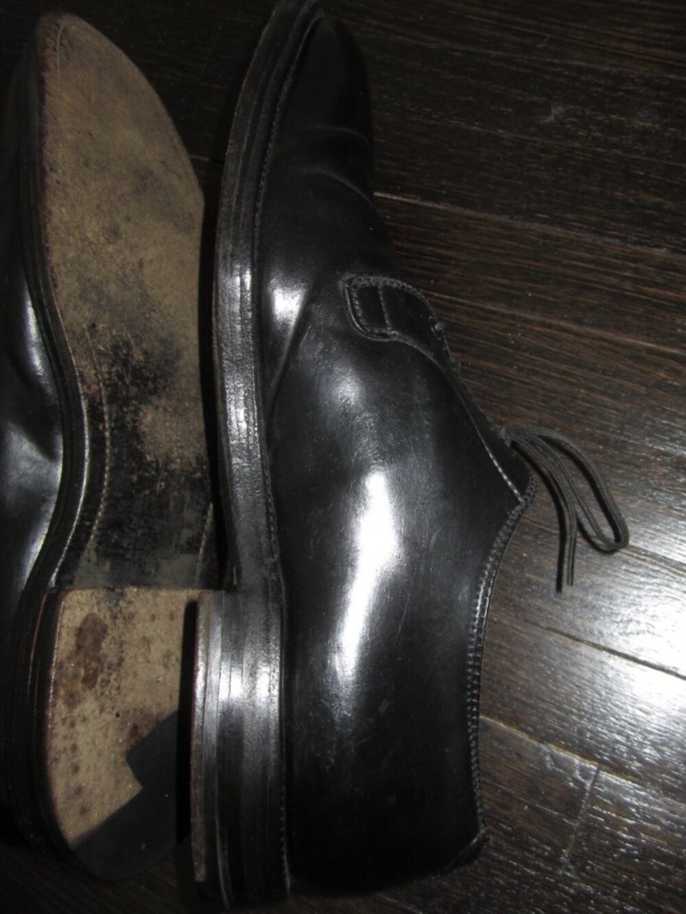 BROOKS BROTHERS x ALDEN Shell Cordovan Plain Toe Bluchers Shoes Men's 10 1/2 D - Picture 5 of 14